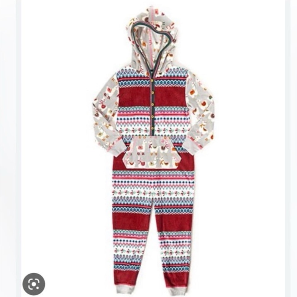 Matilda Jane LLAMASTE IN BED PJ
10 Pajama Hooded Pouch One Piece llama